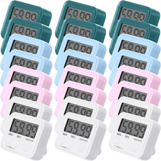 Weewooday 24 Pcs Digital Kitchen Timer Magnetic Timer Bulk On/Off Switch Minute by Weewooday