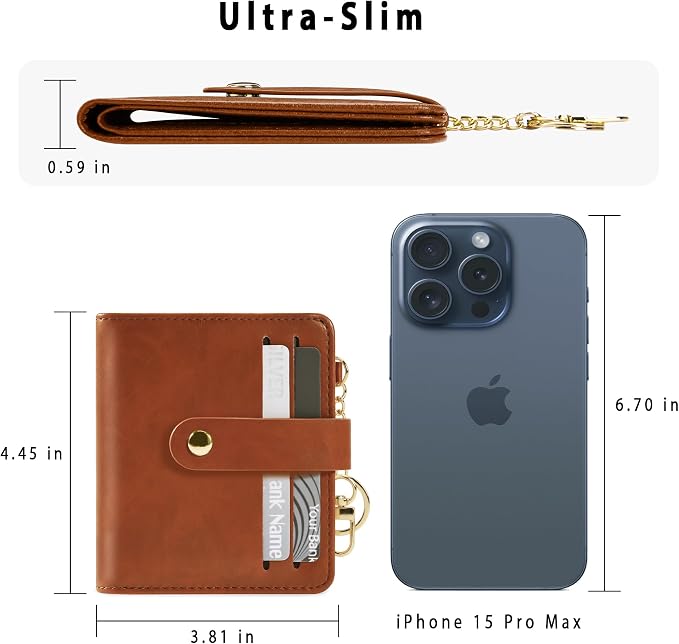Airkit Small Wallet Women RFID, PU Leather Card Holder - Image 4