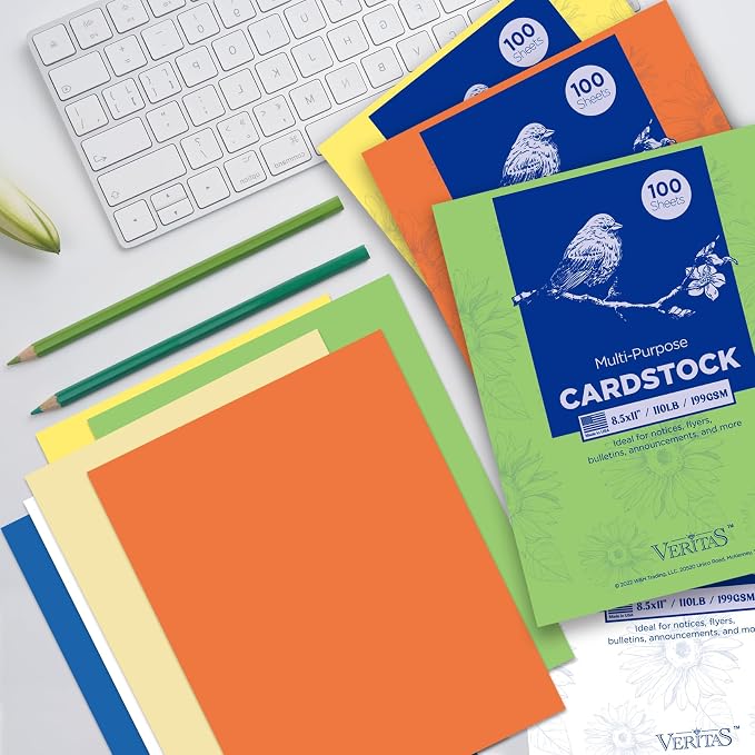 Veritas Yellow Colored Cardstock, 8.5" x 11" Colored Copy paper, 110LB/199GSM - Image 3