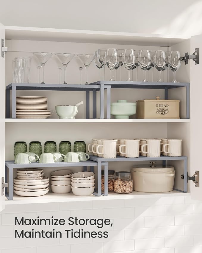 SONGMICS Spice Racks, Countertop Organizers, Shelf Risers, Expandable - Image 3
