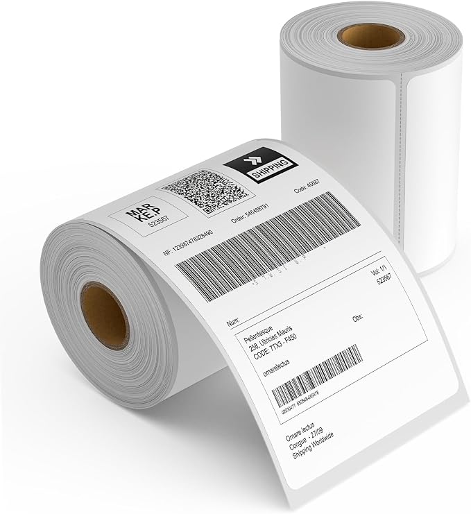 2 Rolls 4" x 6" Direct Thermal Printer Label, 250 Labels/Roll, Total 500 by MultiLabel