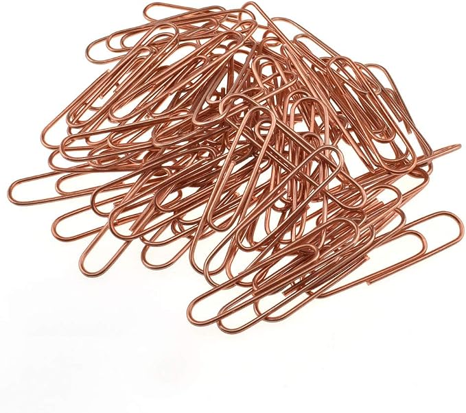 HAHIYO Paper Clips Large 2 inches Length Rose Gold Paperclips Vinyl Coated - Image 5