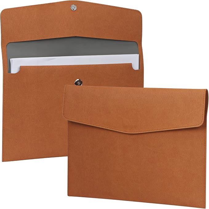 FYY File Folder, PU Leather A4 Document Holder File Organizer Filing Envelope by FYY