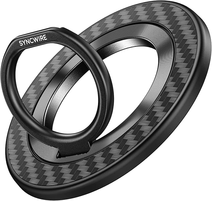 SYNCWIRE Carbon Fiber Magnetic Phone Ring Holder by SYNCWIRE