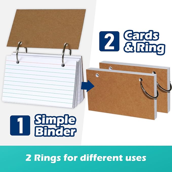 Olivo Index Card Binder Refills, 2 Holes Punched - Image 7
