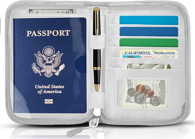 Passport Holder for Travel Essentials, RFID Blocking Protector Passport Wallets by Unknown