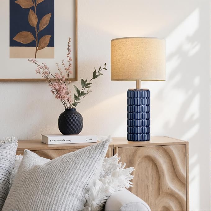 23" Modern Ceramic Table Lamps Set of 2 - Image 6