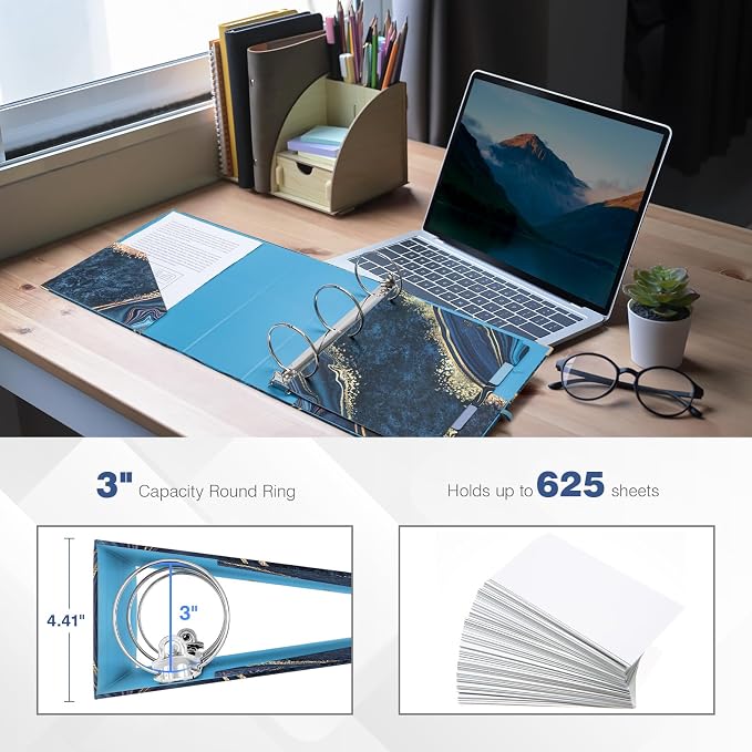 Ospelelf 3 Ring Binder for Letter Size Paper - Image 2