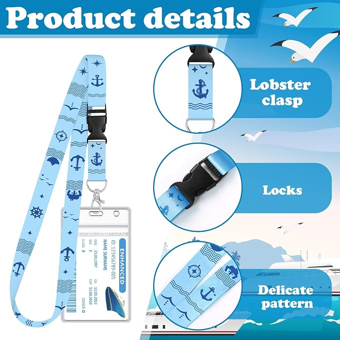 6 Pack Cruise Lanyard for Ship Cards Detachable Lanyards - Image 3