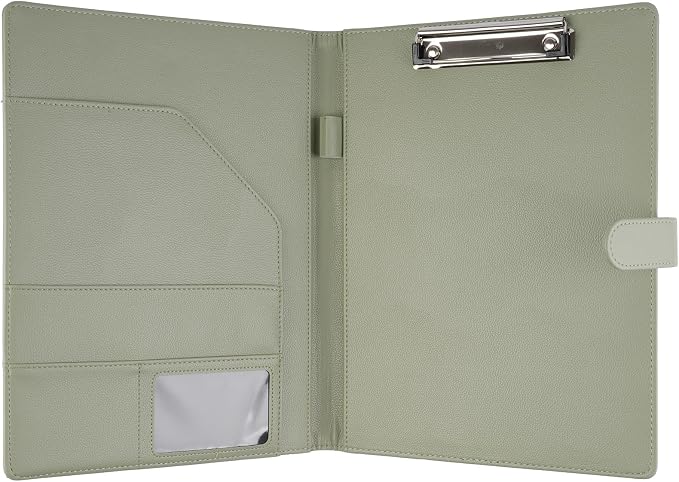 Professional Padfolio with Clipboard, Faux Leather Portfolio Folder Binder - Image 2