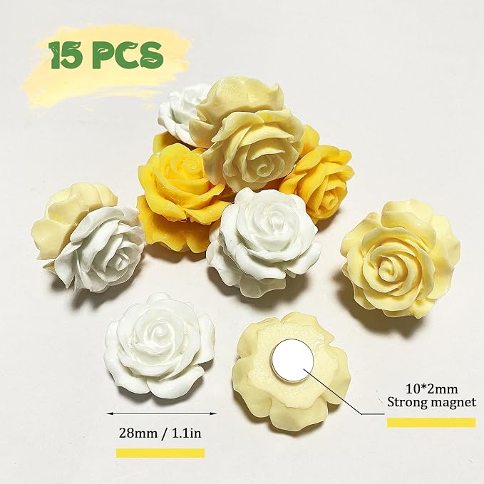 15 pcs - Cute Flower Magnet - Image 3