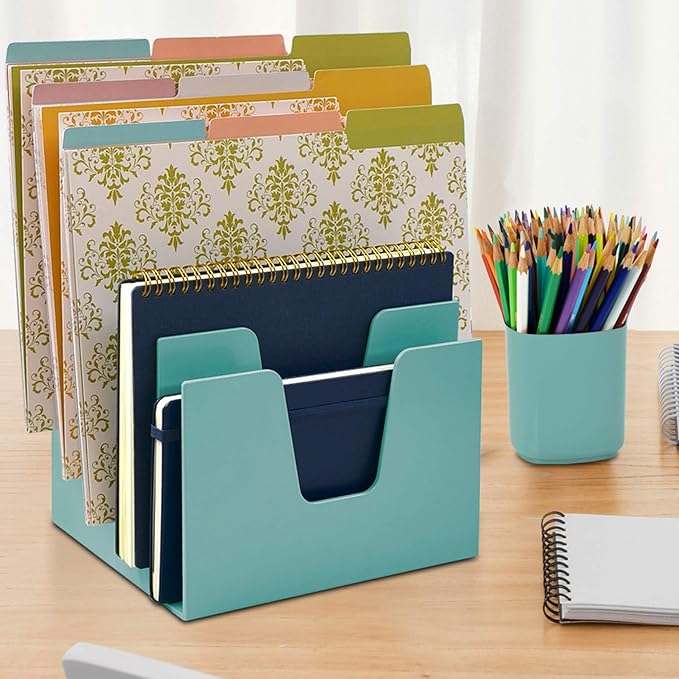 Acrimet 5 Section Incline File Sorter Organizer, Desktop Mail Holder, - Image 5