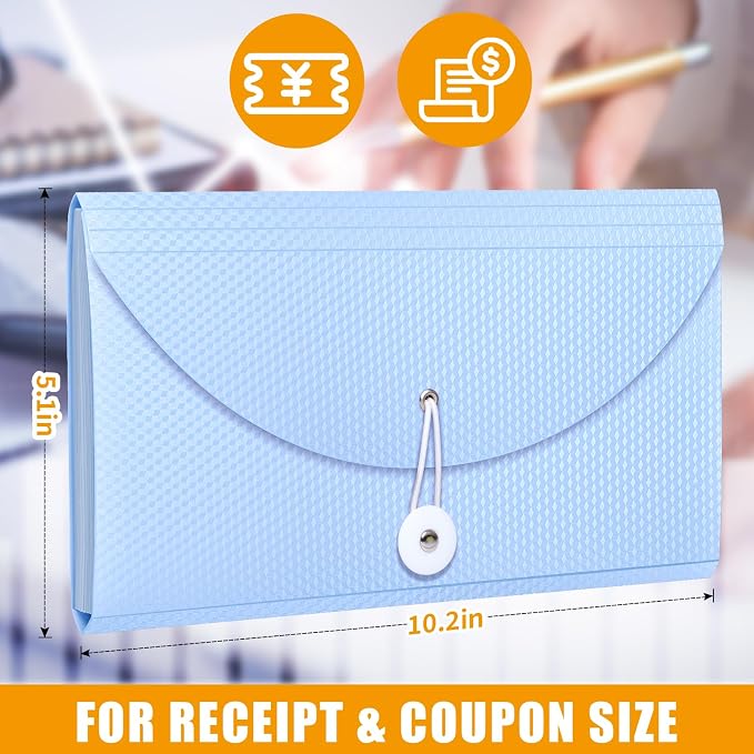 Nicecho Receipt Coupon Organizer, 13 Pockets Small Accordion File Organizer - Image 2