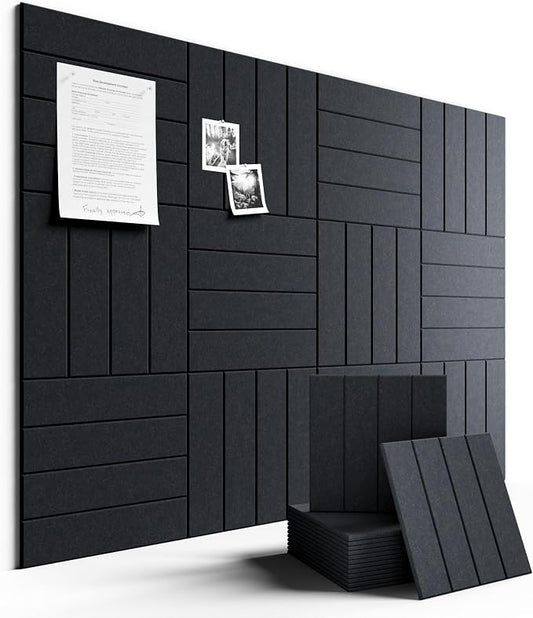 Fluxynara Felt Bulletin Board Tiles Large 48" x 36" Cork Board Alternative-12 by FLUXYNARA