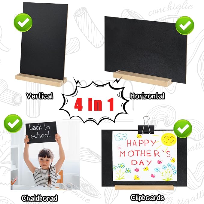 BOUBONI 1 Pack Small Chalkboard Signs - Image 3