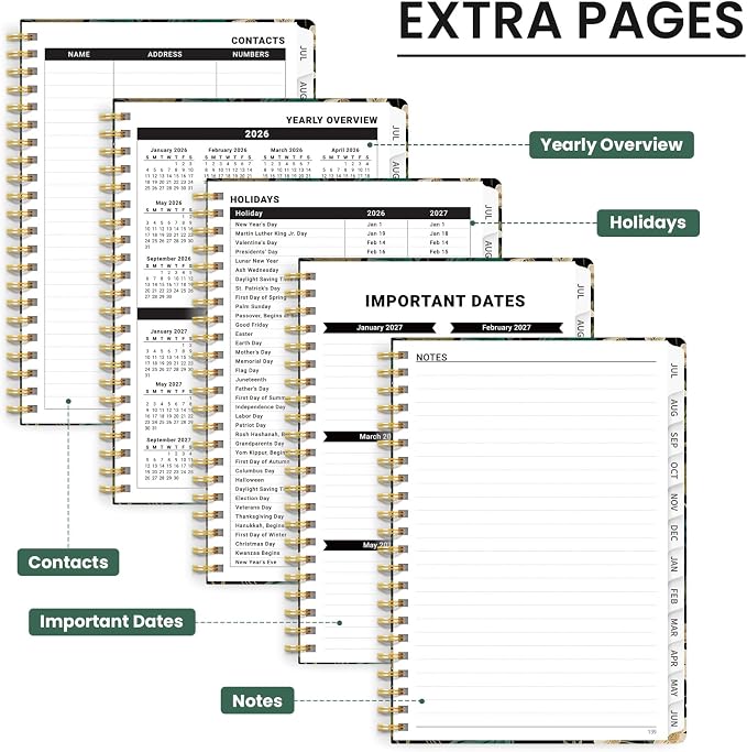 Planner 2026-2027, Hardcover Monthly and Weekly Academic Planner July 2026 - Image 5