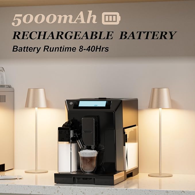 Kakanuo Champagne Gold Cordless Table Lamp Rechargeable - Image 4