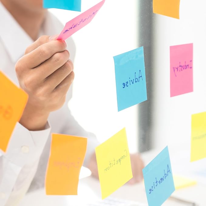 Mr. Pen- Small Lined Sticky Notes, 1.5" x 2", 6 Pads, 60 Sheets/Pad | Vibrant - Image 7