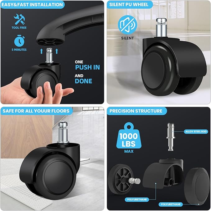 Big and Tall Office Chair 500lbs Wide Seat Executive Office Desk Chair High-Back Office Task Chair with Flip-Up Armrest, Ergonomic Lumbar Support Computer Office Chairs for Heavy People(Black)-DeskLoop Office