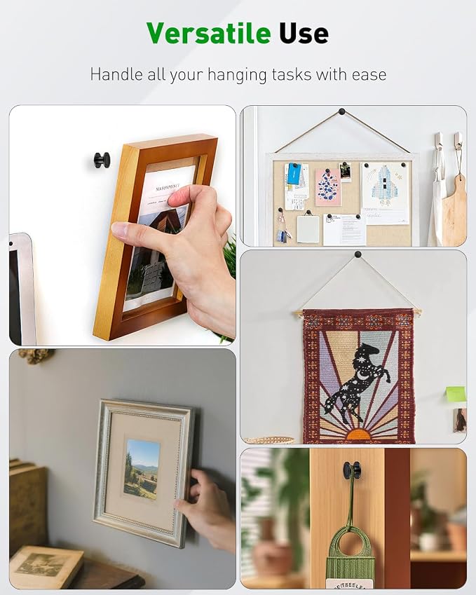 Uniclife 40 Pcs Thumb Tacks, Double Headed Picture Hangers 4 Size | Push pins - Image 7