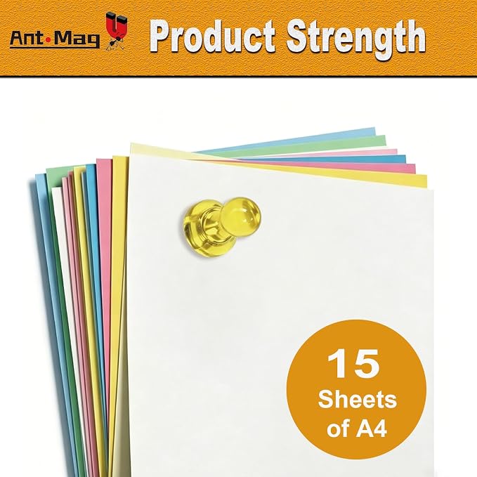 Ant Mag Magnetic Push Pins, 10 Pack Strong Whiteboard Magnets - Image 3