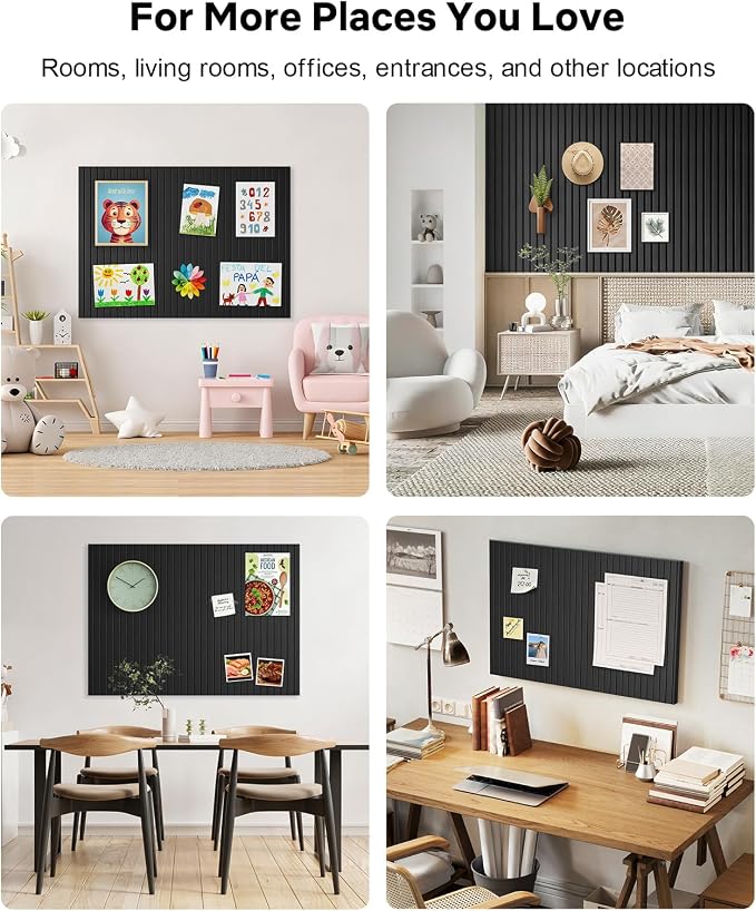 48" x 36" Large Cork Bulletin Board Tiles, Peel and Stick Felt Wall Panels - Image 7