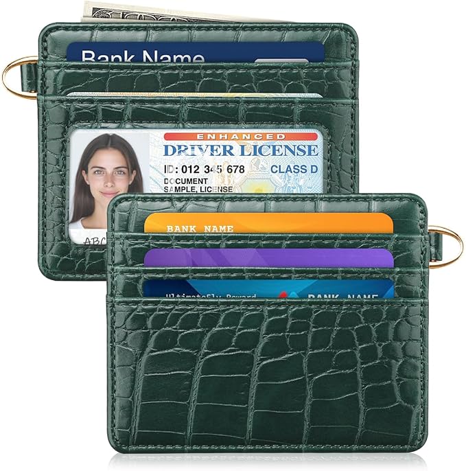 Slim Credit Card Holder Crocodile Wallet Women Thin Alligator Wallets RFID by Simikol