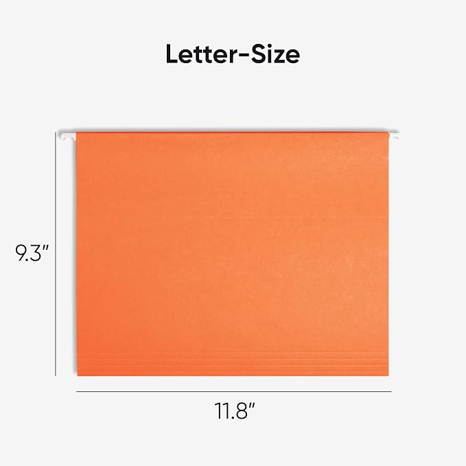 Smead Standard Hanging File Folders, 1/5-Cut Adjustable Tabs, Letter Size - Image 2