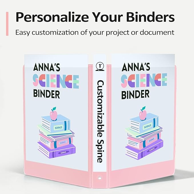 BinderX Extra Durable 1.5 Ring Binder, Round Ring 1.5 Inch Binders, Fits 325 - Image 5