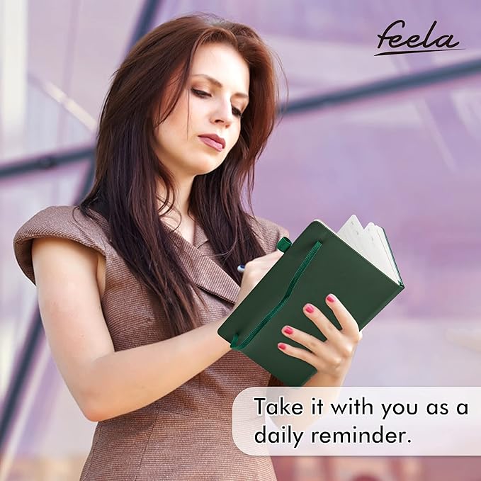 feela Journal Notebook Bulk for School, Hardcover Business Classic Ruled Lined Journals with Pen Holder for Work Office Journaling, with 5 Black Pens, 120 GSM, 5.1”x8.3”, 5 Pack, A5, Vintage Colors-DeskLoop Office