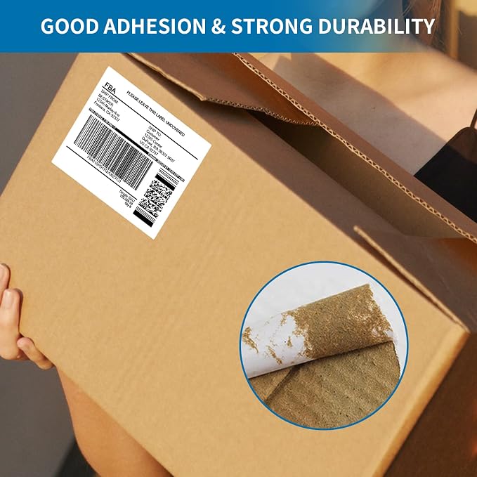 2” x 4” Shipping Mailing Labels, BESTIKER Printable White Sticker Label - Image 5