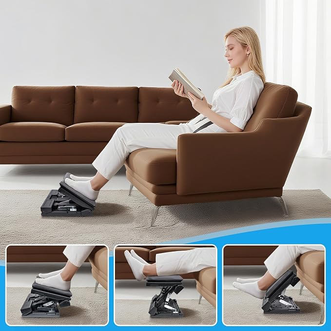 Scalebeard Foot Rest for Under Desk at Work, Height Adjustable Infinite Angle - Image 7