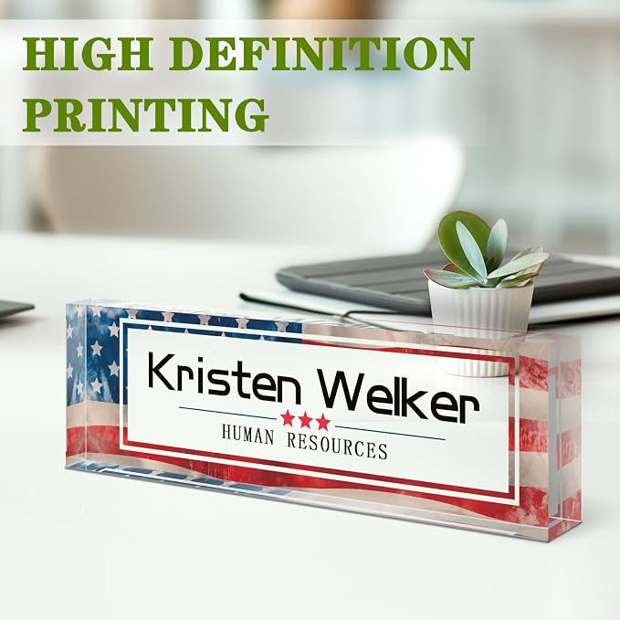 Gowellly Office Desk Name Plate Personalized - Image 4