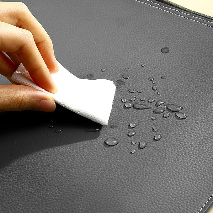 PU Leather A4 File Folder Zipper Document Holder Envelope Folder Case - Image 4
