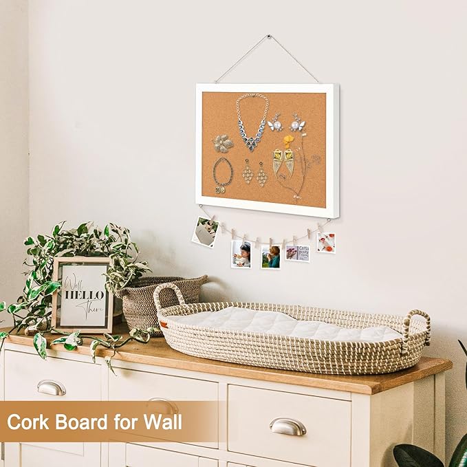 Double-Sided Small Wood Framed Cork Board - Image 6
