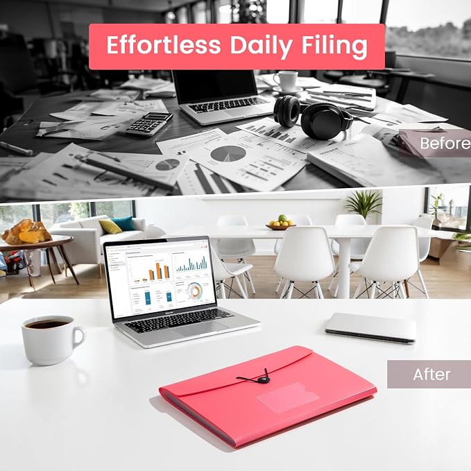 6 Pack Accordion File Organizer - Image 4