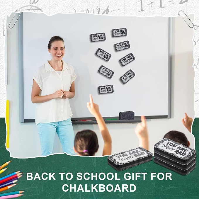 Lincia 8 Pcs Magnetic Dry Erase Erasers Composition Whiteboard Dry Erasers - Image 7