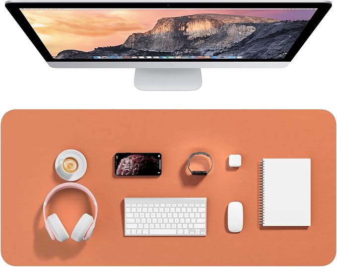 Hsurbtra Desk Pad, 35.5" x 17" PU Leather Desk Mat, XXL Extended Mouse Pad by Hsurbtra