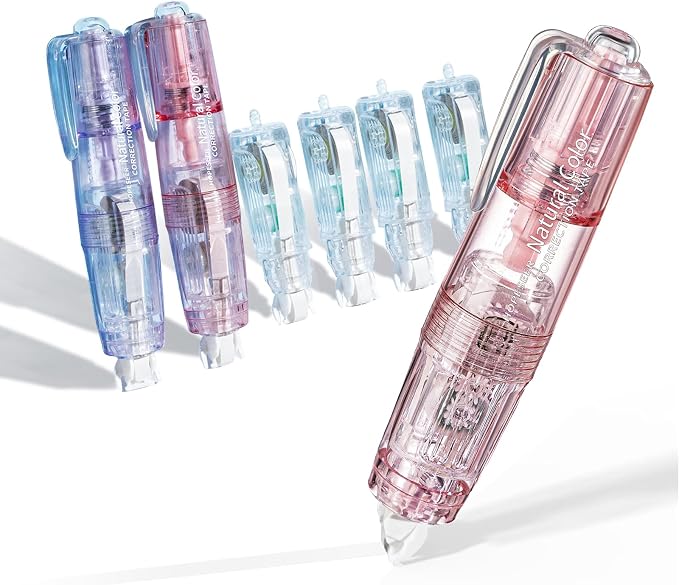 White Retractable Correction Tapes, 2 Cute Pre-Loaded Correctors by Unknown
