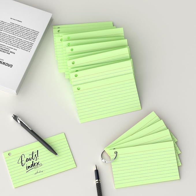 250 Count Green Index Cards 3x5 Inch - Image 5