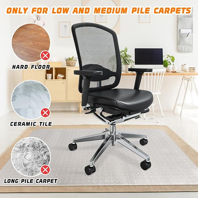 Chair Mat for Carpeted Floor, Won't Crack - Image 4