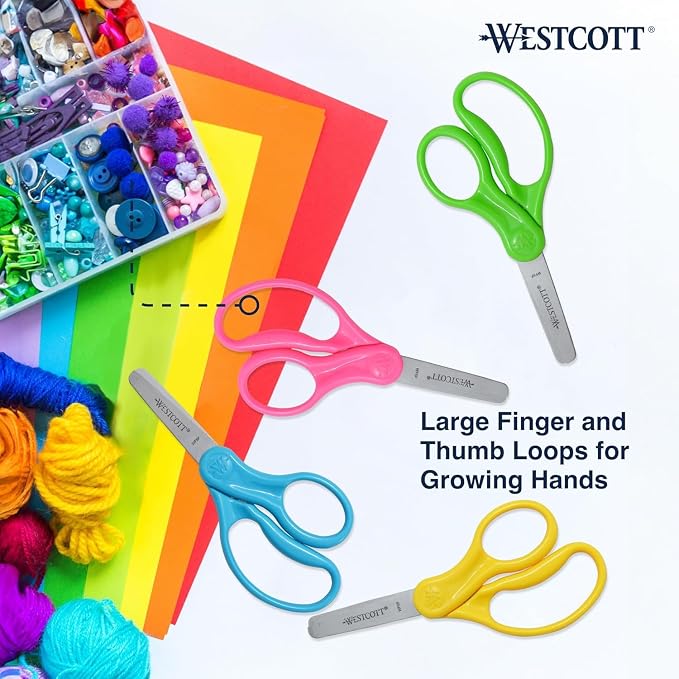 Westcott 5" Hard Handle Kids Scissors - Image 11