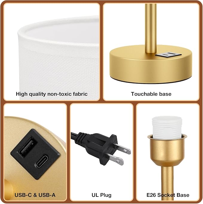 Dicoool Small Touch Bedside Lamp - Image 6