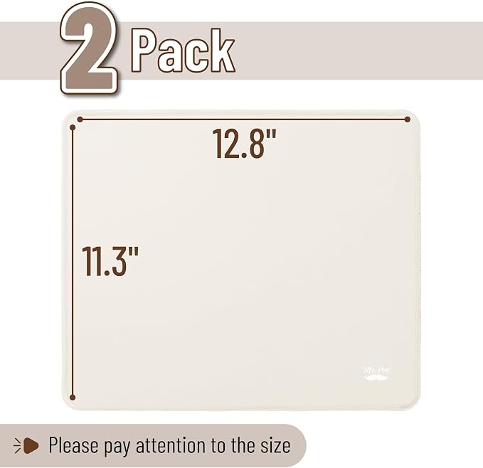 Mr. Pen 2 Pack Beige Gaming Mouse Pads - Image 2