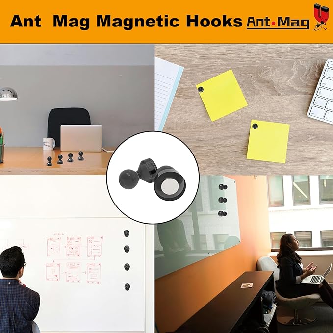 Ant Mag Magnetic Push Pins 48pcs Strong Whtieboard Pins Magnets Perfect Use for Map Fridge Kitchen Home Office Classroom-DeskLoop Office