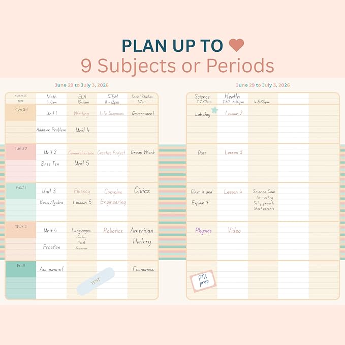 Teacher Planner 2026-2027, Horizontal Lesson Plan Book - Image 7