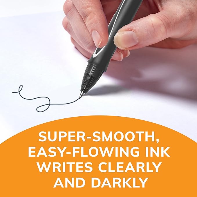 BIC Gelocity Quick Dry Assorted Colors Gel Pens, Medium Point (0.7mm), 4-Count Pack, Retractable Gel Pens With Comfortable Full Grip-DeskLoop Office