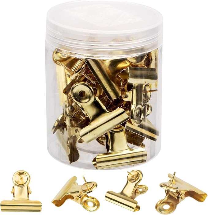 20PCS Push Pins Clips, Thumb Tacks Bulldog Clips by Unknown