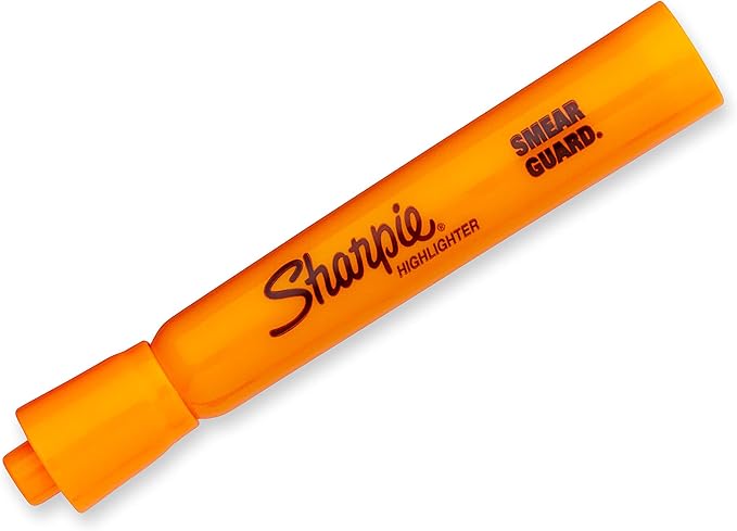 SHARPIE Tank Style Highlighters, Chisel Tip, Fluorescent Orange, Box of 12 - Image 3