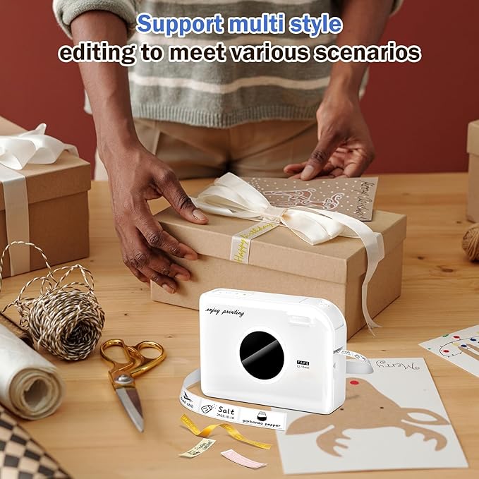 Phomemo A30 Label Maker, Mini Bluetooth Portable Rechargeable Label Maker Machine in/Out Door Use Without Fade Sticker for Home Office Small Business School, Works with Tablet, Phone & PC-DeskLoop Office